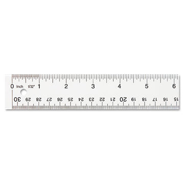 Westcott® Clear Flexible Acrylic Ruler, Standard-metric, 18" Long, Clear freeshipping - TVN Wholesale